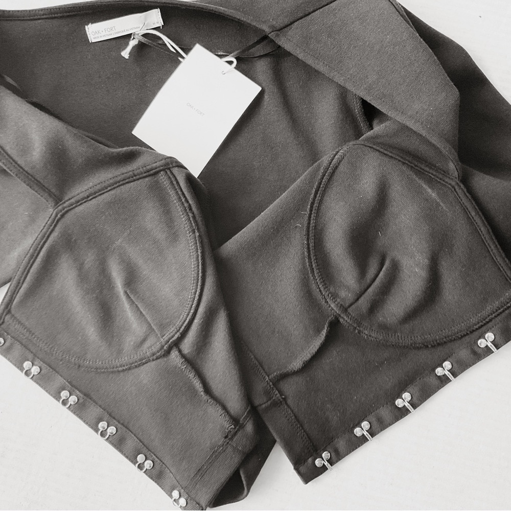 Oak + Fort Long Sleeve Bustier Top Size M NWT - Picture 7 of 11